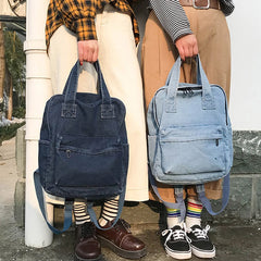 Denim School Bag Teenager Backpack Women Travel Bag Students Mochila Bolsa