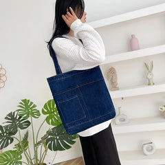 Denim Shoulder Bag Student Backpack Female Casual Large Capacity Multi-purpose
