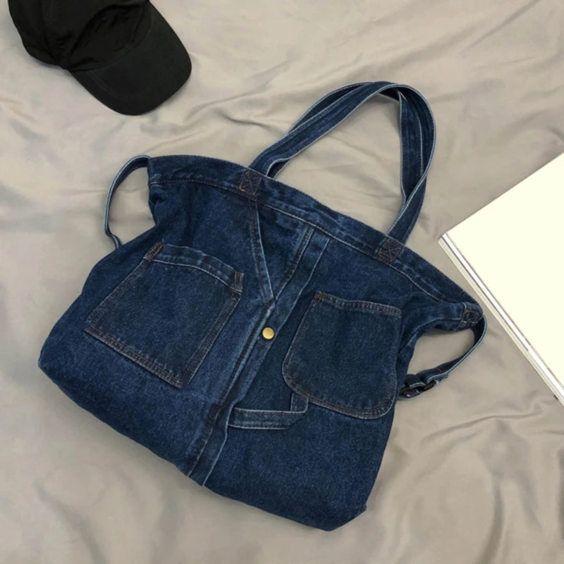 Denim Shoulder Bags For Women Casual Jeans Bags Women Handbags