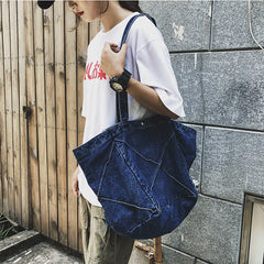 Denim Shoulder Bags Women Vintage Large Capacity Tote Bag Casual Handbags