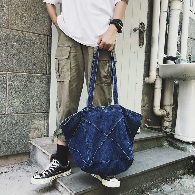 Denim Shoulder Bags Women Vintage Large Capacity Tote Bag Casual Handbags