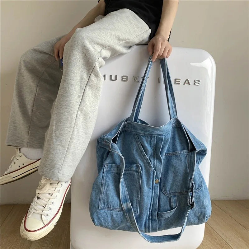 Denim Shoulder Hand Bag For Woman Crossbody Casual Jeans Bags Women Handbags