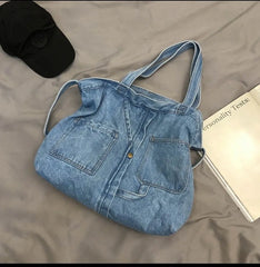 Denim Shoulder Hand Bag for Women, Crossbody Casual Jeans Bag