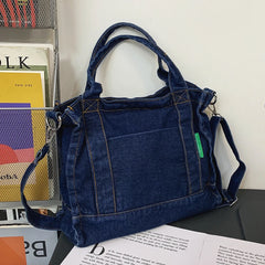 Denim Large Capacity Book Bag for Teen Girls