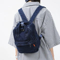 Denim Women Backpack Small Casual School Bag for Teenage Girls