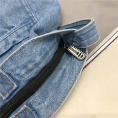 Denim Women Shoulder Bag Large Messenger Bags Girls Torebka Damska
