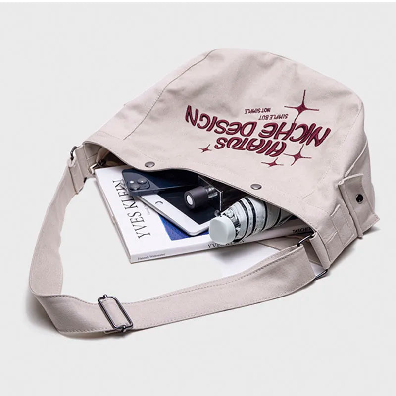Denim Women Shoulder Bag Large Capacity Letters Ladies Hand Bag
