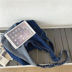 Denim Women Shoulder Bag Large Capacity Crossbody Bags Canvas Jeans Travel Bag