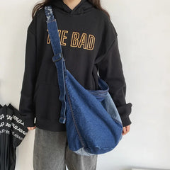 Denim Women Tote Crossbody Shoulder Bag Casual Jeans Woman Handbags Large