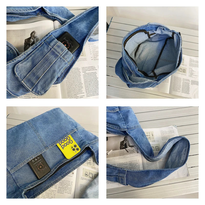 Denim Women's Bag Eco Reusable Canvas Shoulder Bags