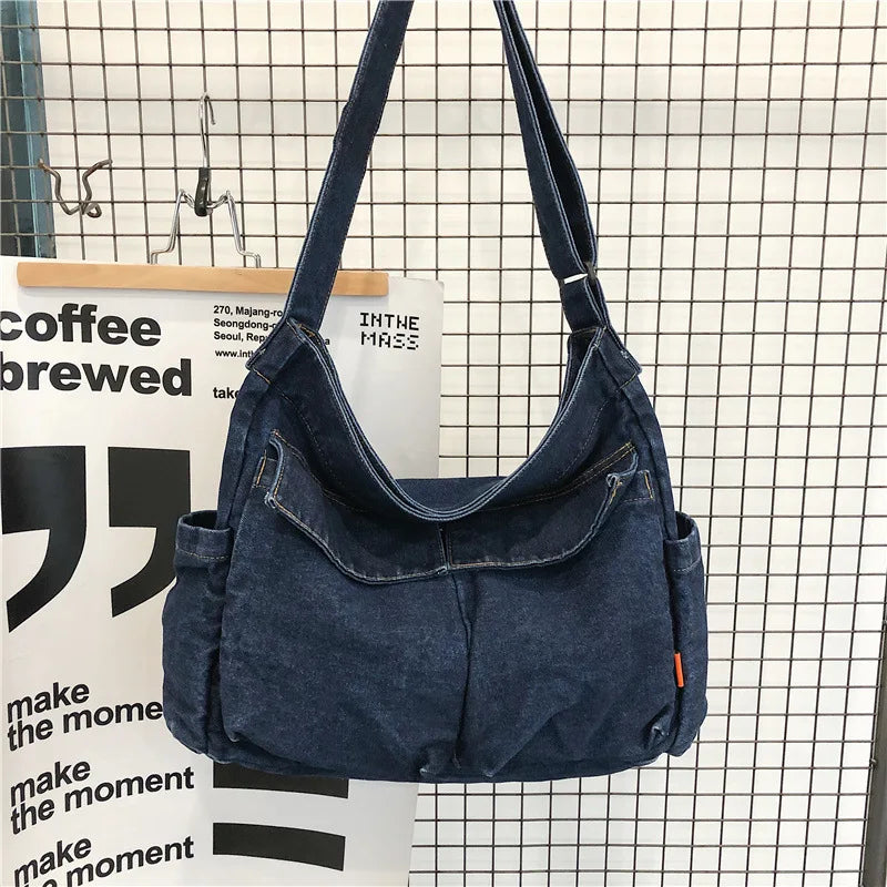 Denim Art Shoulder Bag Handbag Retro Lazy Wind Women's Messenger Bag