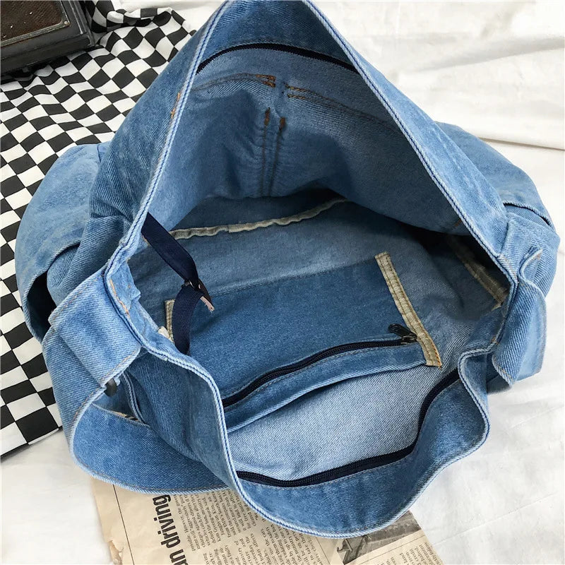 Denim Art Shoulder Bag Handbag Retro Lazy Wind Women's Messenger Bag