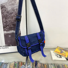 Youth Denim Crossbody Bag Casual Small Square Ladies Shoulder Bag