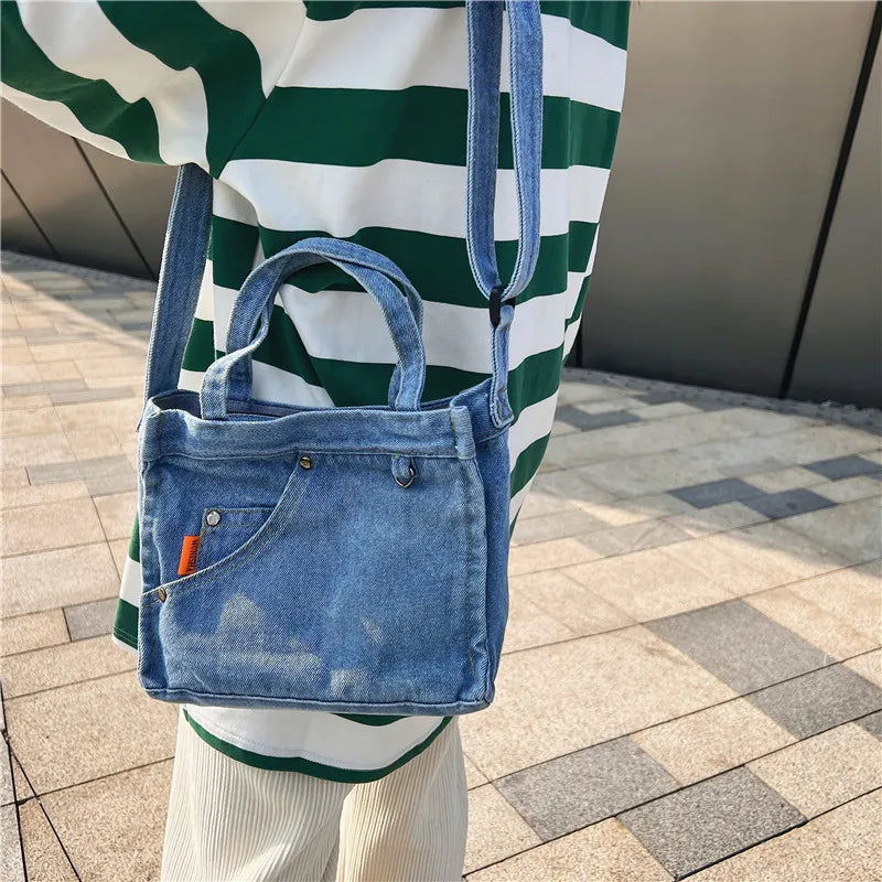 Youth Jean Casual Small Mini Square Ladies Shoulder Bag