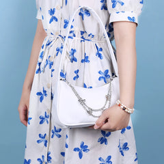 Women's PU Leather Shopper Handbag Butterfly Chain Shoulder Bag