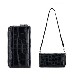 Women's Leather Crossbody Bag with Chain Strap Flap Messenger Handbag