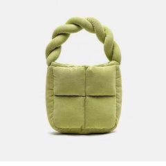 Cotton Filled Corduroy Mini Tote Bag Crossbody Handbag