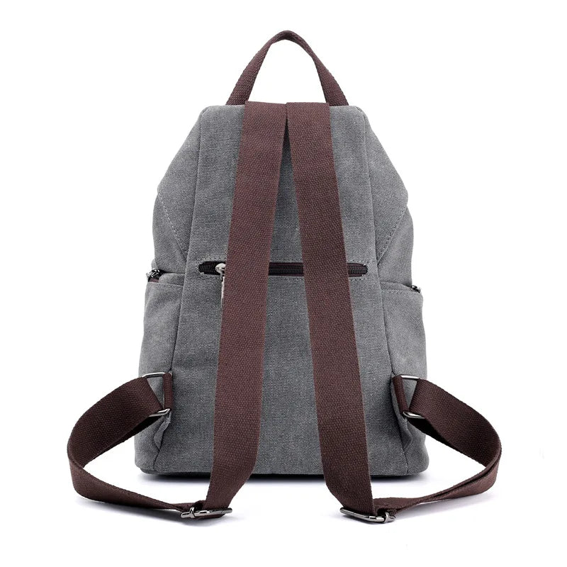 Canvas Backpack Women School Bag Canvas Shoulder Bag Women Travel Pack Mochila