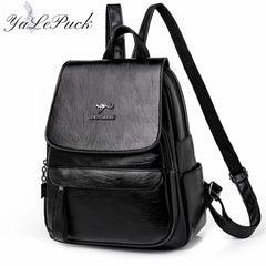 Women Multifunction Shoulder Bags Leather School Bags for Teenage Girls