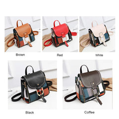 Women Leather Backpacks School Bag for Teenager Girls Travel Bag