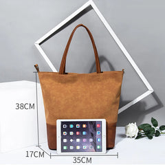 Large Tote Bag Leather Women Handbag Shoulder Bags Patchwork Ladies Hand Bags