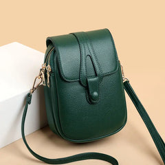 Small Women's Shoulder Bag Cross Body Purse Top PU Leather