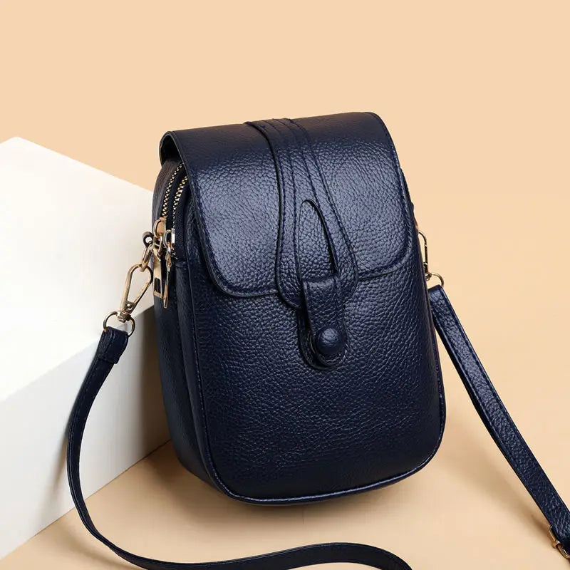 Small Women's Shoulder Bag Cross Body Purse Top PU Leather