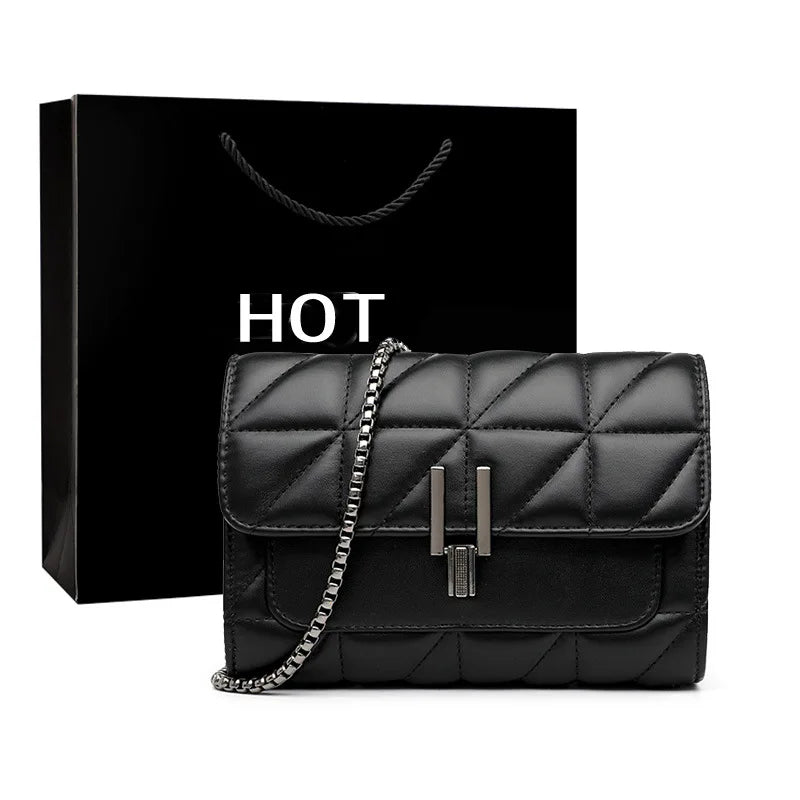 Pu Leather Chain Crossbody Bags for Women Handbags Shoulder Bags