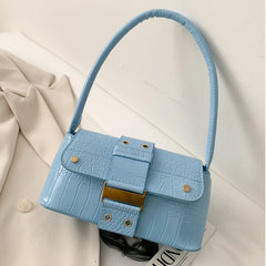 Retro Casual Ladies Totes Shoulder Bag PU Leather Underarm Bag