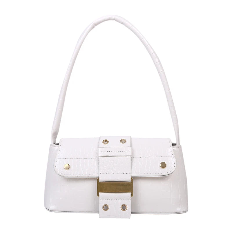 Retro Casual Ladies Totes Shoulder Bag PU Leather Underarm Bag