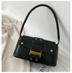Retro Casual Ladies Totes Shoulder Bag PU Leather Underarm Bag