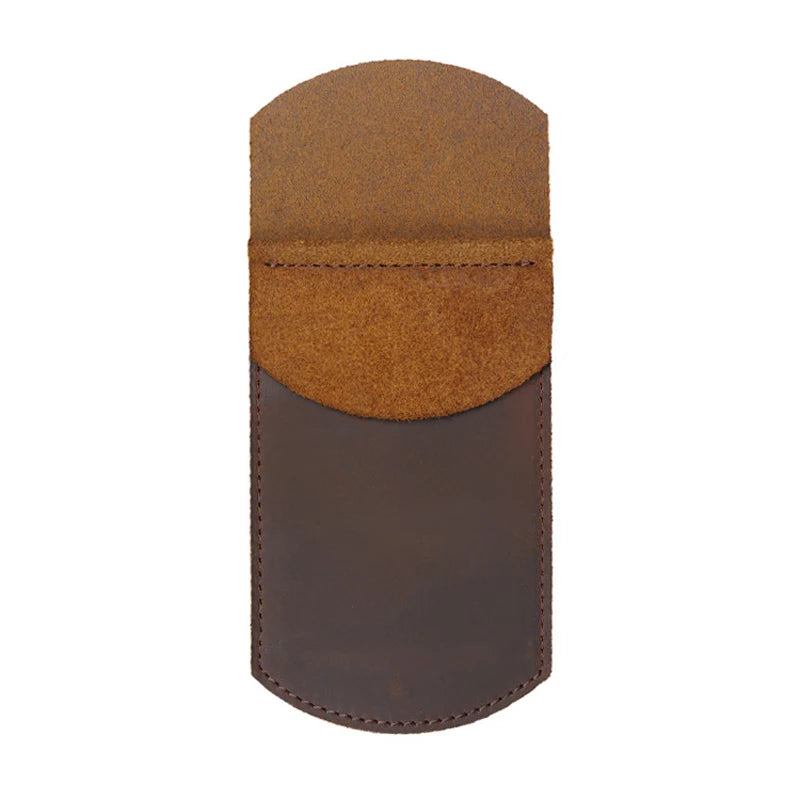 Leather Pen Pocket Wallets for Women Men Stationery Protecter Cover Bags
