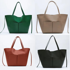 Soft Pu Leather Women Shoulder Bags Large Tote Lady Handbags