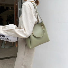 Yellow Bucket Shoulder Bag Large Tote Bags Women Handbags