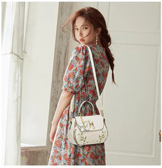 Embroidered Shoulder Bag Women's Handbag Tote Purse Crossbody