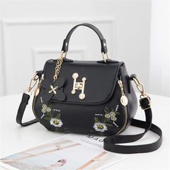 Embroidered Shoulder Bag Women's Handbag Tote Purse Crossbody