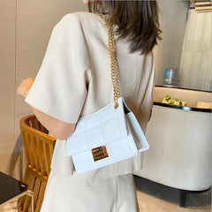 Chain Strap Shoulder Bag Women Crossbody PU Leather Lady Purse Handbag