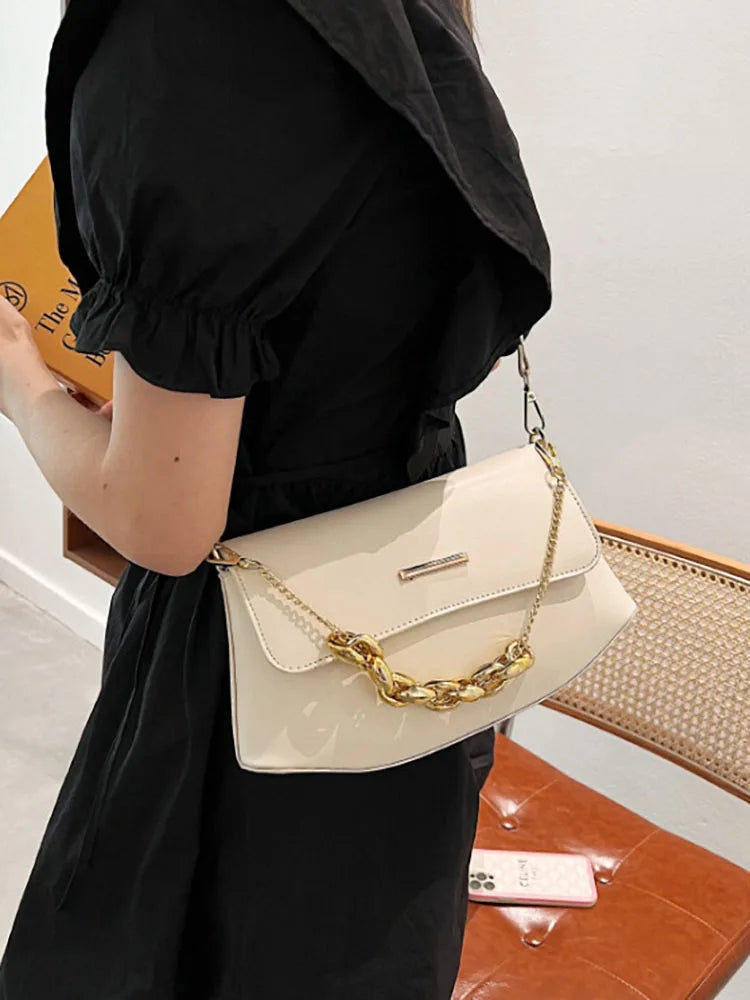 Underarm Female Shoulder Bags Handbags for Women Solid Pu Leather Crossbody Bag