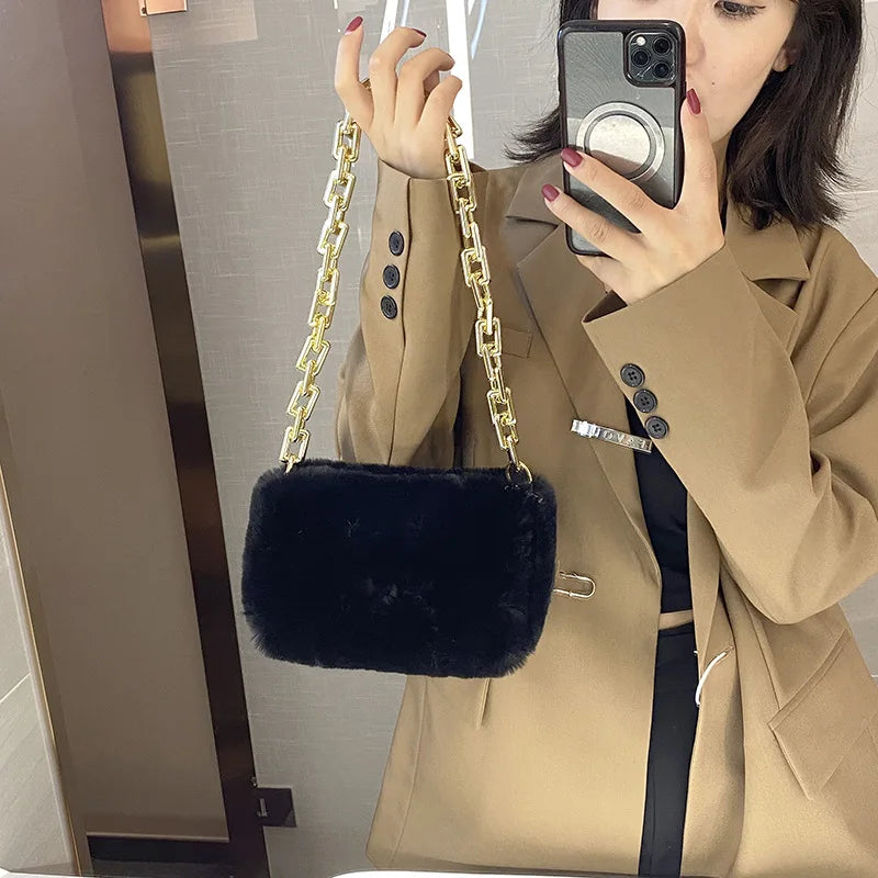Fluffy Plush Cloud Bag Women Shoulder Bag