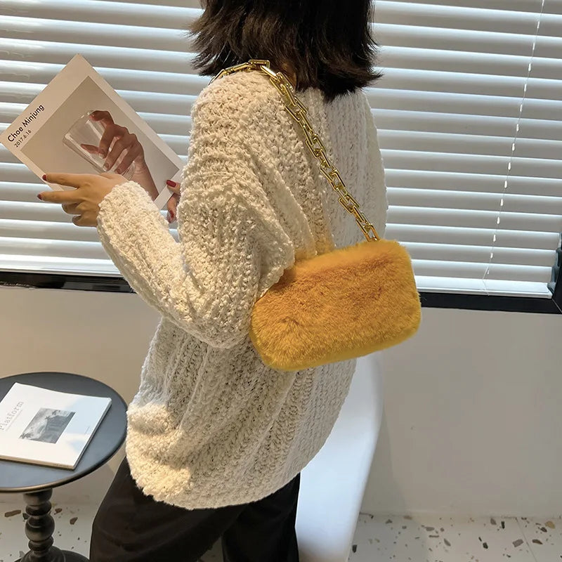 Fluffy Plush Cloud Bag Women Shoulder Bag