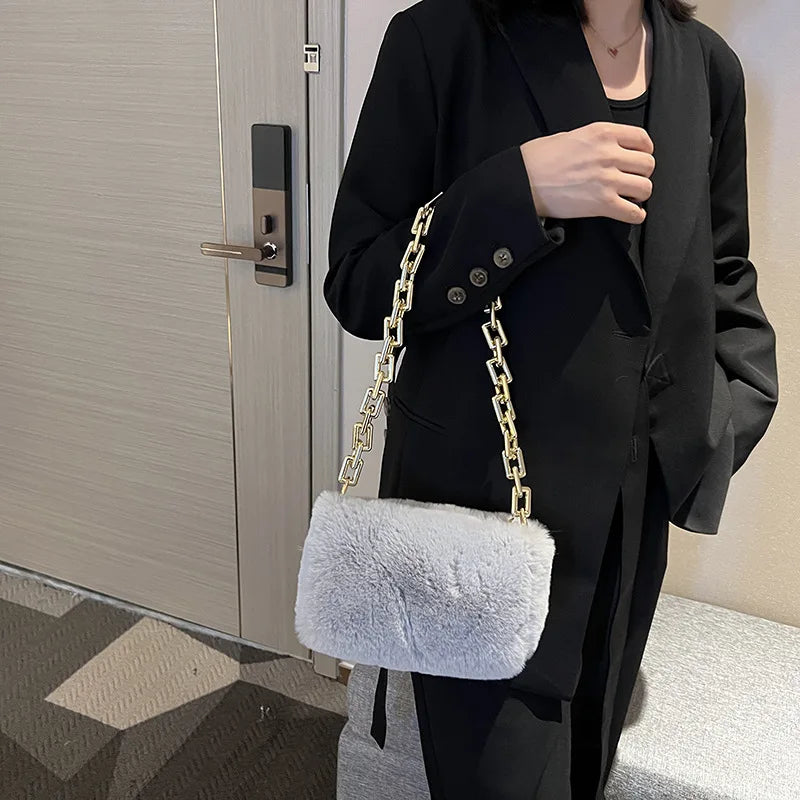 Fluffy Plush Cloud Bag Women Shoulder Bag