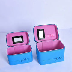 Square Bow Organizer Makeup Bag Beauty Portable Case Box