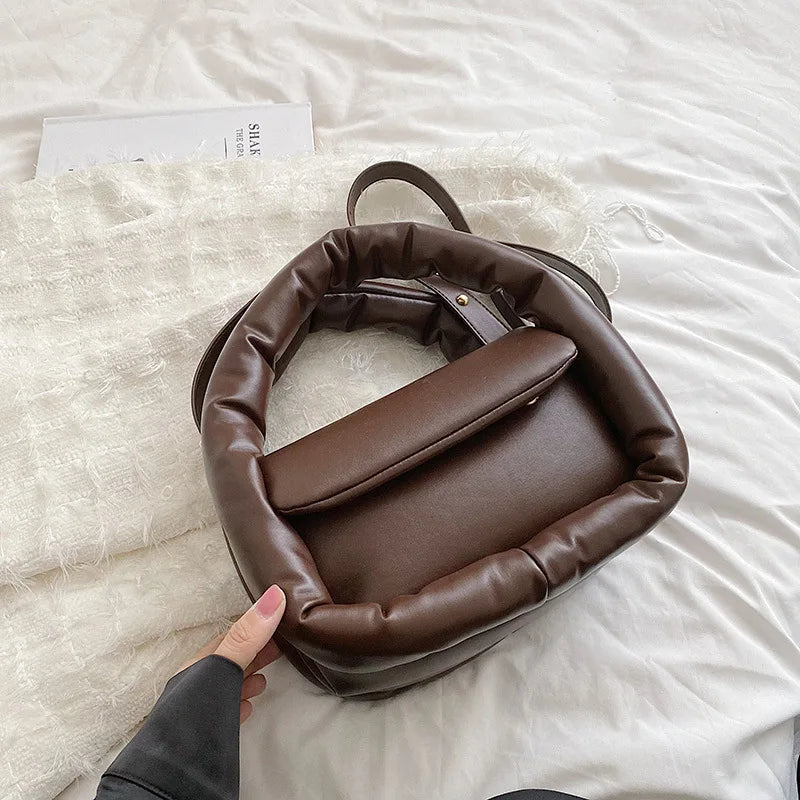 Cotton Space Bags for Women Down Padded Quilted Shoulder Crossbody Bag