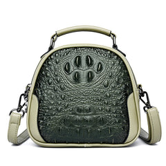 Crocodile Leather Handbag for Women Casual Shoulder Crossbody Bag