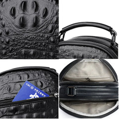 Crocodile Leather Handbag for Women Casual Shoulder Crossbody Bag