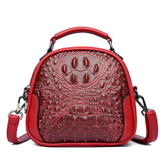 Crocodile Leather Handbag for Women Casual Shoulder Crossbody Bag