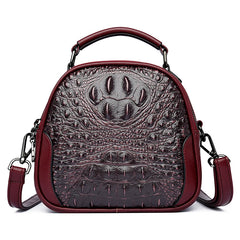 Crocodile Leather Handbag for Women Casual Shoulder Crossbody Bag