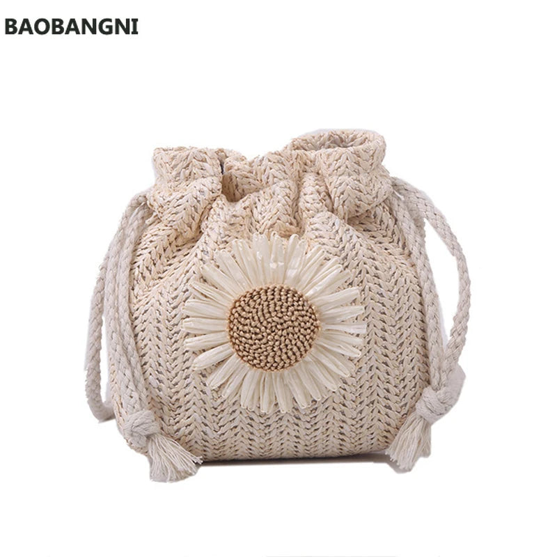 Straw Crossbody Bag Women Knitting Summer Beach Evening Shoulder Bag
