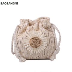 Straw Crossbody Bag Women Knitting Summer Beach Evening Shoulder Bag