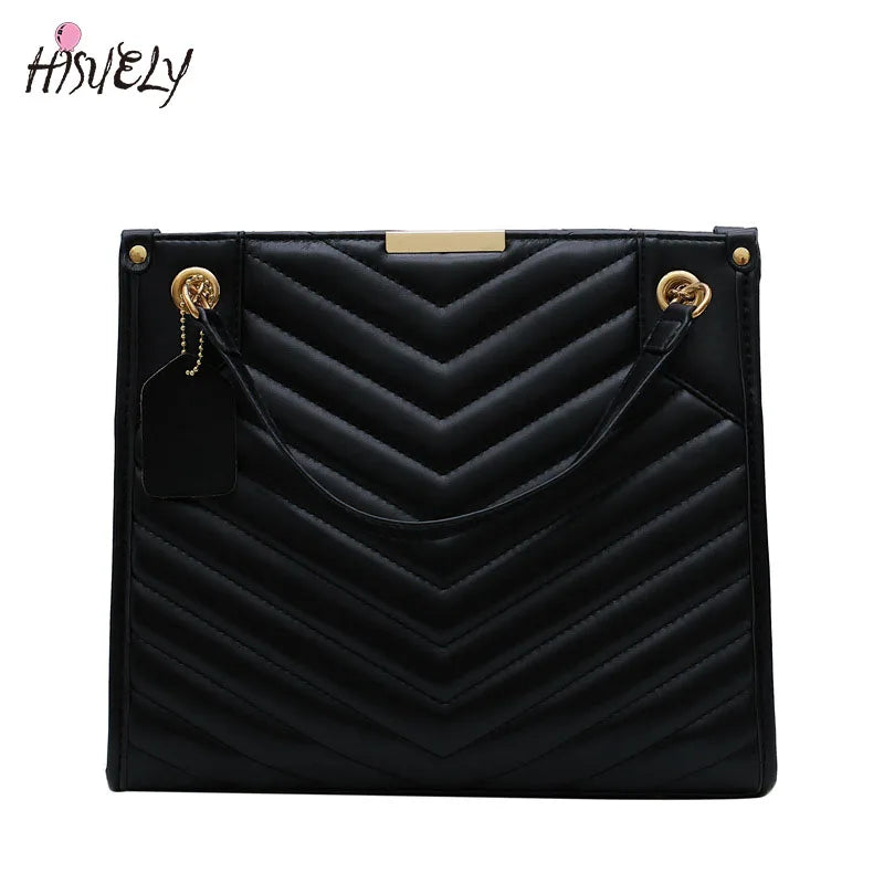 Diamond Lattice Ladies Handbag PU Leather Shoulder Bag Tote